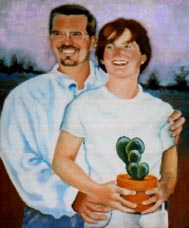 Portrait of Chris and Sheila Healy, Oil, 20x24