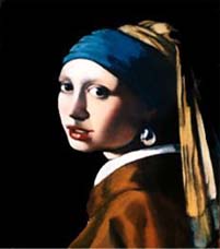 Reproduction of Vermeer, The Girl with the Pearl Earring, Oil, 16x20